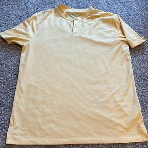 Nike Dri Fit yellow golf shirt SIZE LARGE